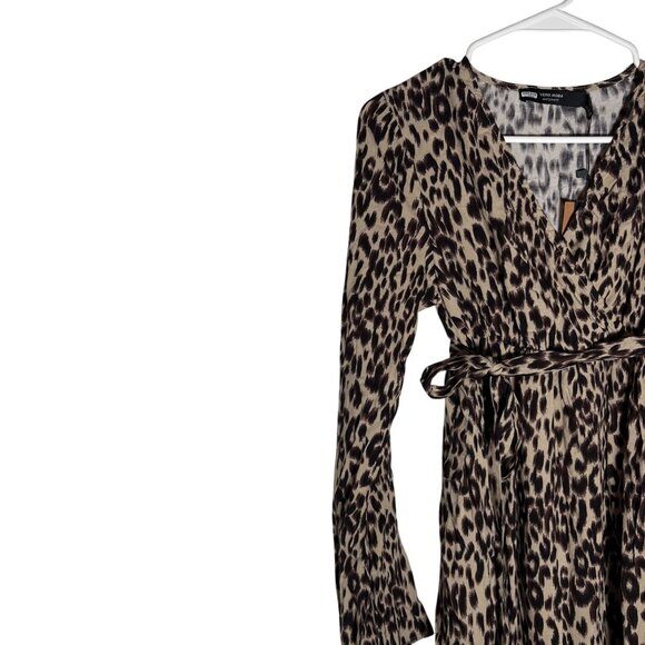 Vero Moda Kelsey Maternity Long Sleeve Leopard Print Dress Women's Size XS - Picture 3 of 6